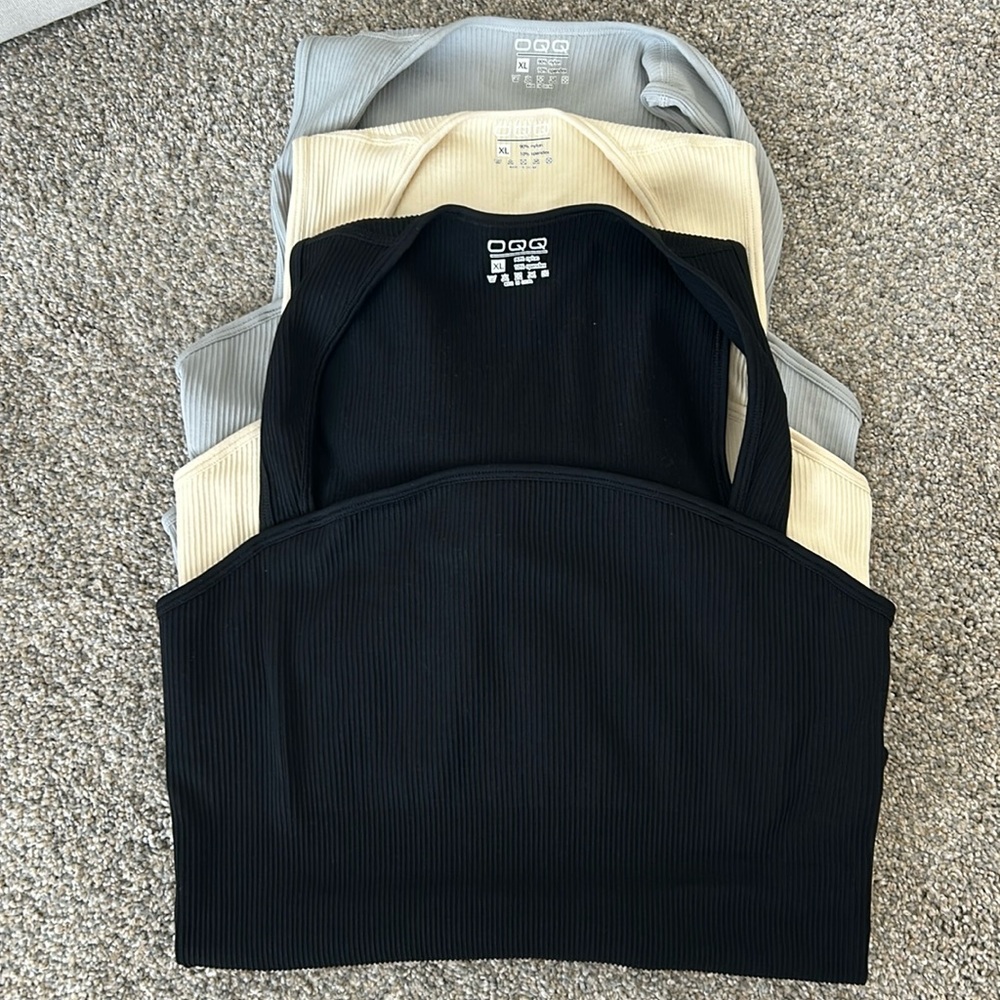 3 BRAND NEW OQQ Bodysuits.